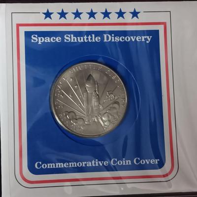 THE SPACE SHUTTLE DISCOVERY $5 COIN AND FIRST DAY COVER