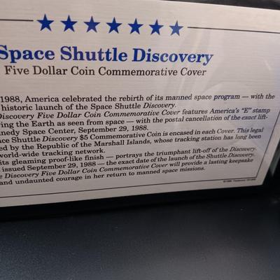 THE SPACE SHUTTLE DISCOVERY $5 COIN AND FIRST DAY COVER