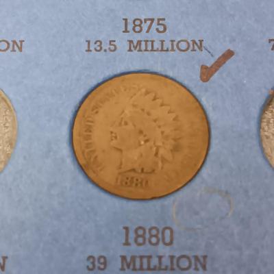 PARTIALLY FILLED BOOK OF INDIAN HEAD PENNIES