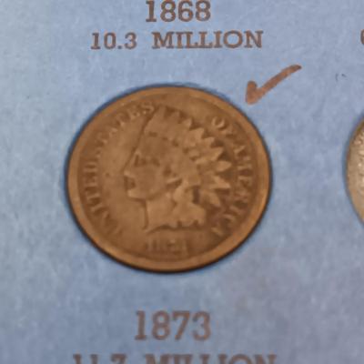 PARTIALLY FILLED BOOK OF INDIAN HEAD PENNIES