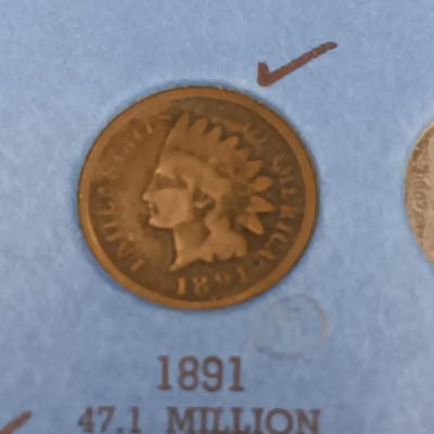 PARTIALLY FILLED BOOK OF INDIAN HEAD PENNIES