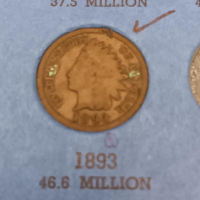 PARTIALLY FILLED BOOK OF INDIAN HEAD PENNIES