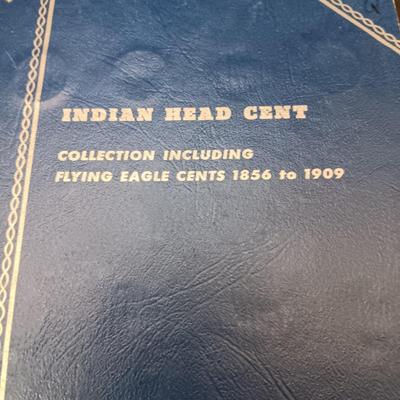 PARTIALLY FILLED BOOK OF INDIAN HEAD PENNIES