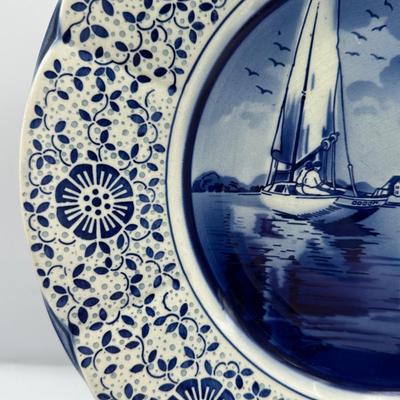 DELFT Decorative Plate of Sailboat