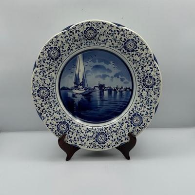 DELFT Decorative Plate of Sailboat