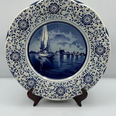 DELFT Decorative Plate of Sailboat