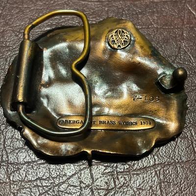 Vintage 1974 Bergamont Brass Works Buckle