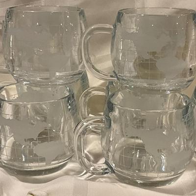 Around the World Coffee mugs with sugar/creamer