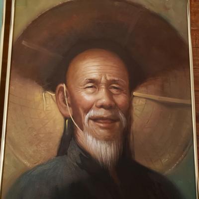 Three Signed Asian Portrait Paintings (LR-KD)