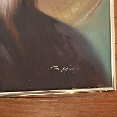 Three Signed Asian Portrait Paintings (LR-KD)