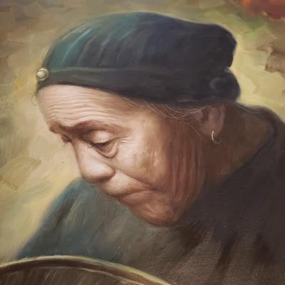 Three Signed Asian Portrait Paintings (LR-KD)
