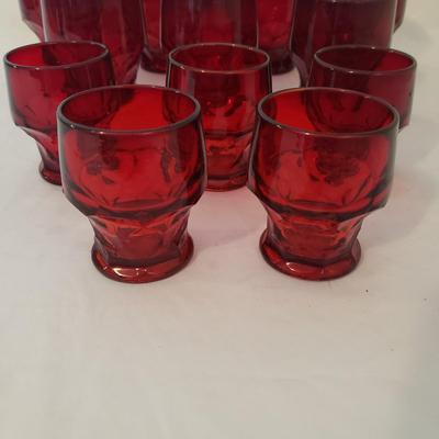 Georgian Honeycomb Ruby Red Tumblers and More (K-KD)