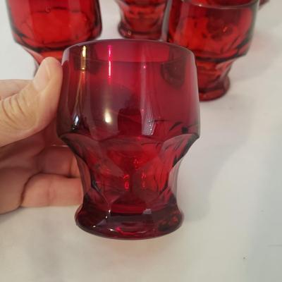 Georgian Honeycomb Ruby Red Tumblers and More (K-KD)