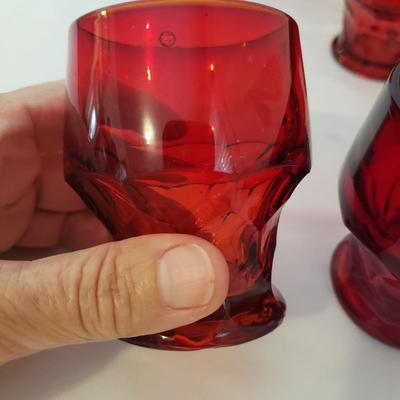 Georgian Honeycomb Ruby Red Tumblers and More (K-KD)
