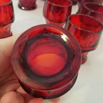Georgian Honeycomb Ruby Red Tumblers and More (K-KD)