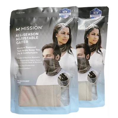 1 Case (50 pieces) Mission Charcoal All-Season Adjustable Gaiter - Flipper Bundle