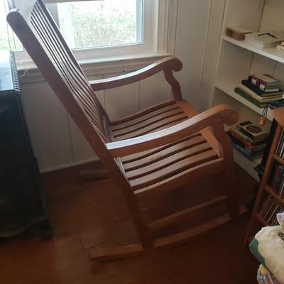 Large Wooden Rocking Chair with Qulited Cover (LR-KD)