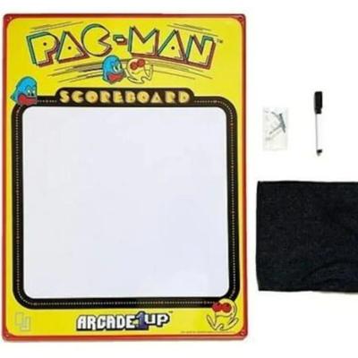 1 Case (6 pieces) PAC-MAN Tin Scoreboard with Dry Erase Kit ARCADE 1up Whiteboard Mounting Kit