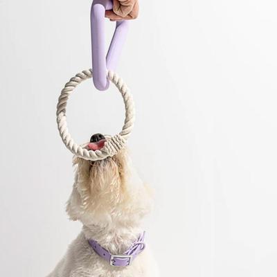 Wild One Triangle Tug Dog Toy 100% Natural Rubber & Cotton, Fun to Chew, Durable for Average Chewers, Tug Toy, Lilac Purple