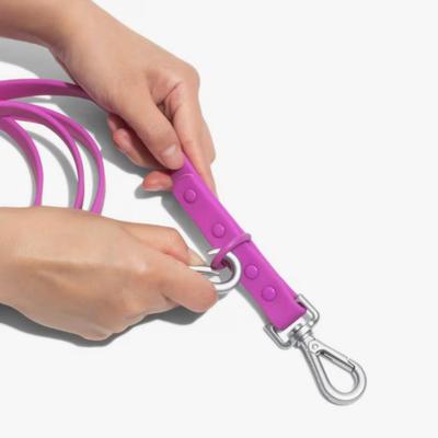 Wild One 5' Adjustable Waterproof Flex-Poly Coated Nylon Dog Leash Orchid Dirt & Odor Resistant All Weather