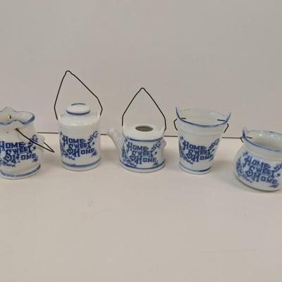 Miniature Porcelain Blue & White Ceramic Stoneware