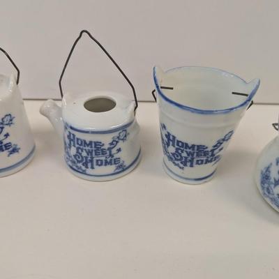 Miniature Porcelain Blue & White Ceramic Stoneware