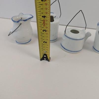Miniature Porcelain Blue & White Ceramic Stoneware