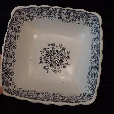 Antique WH Grindley & Co Tunstall Daisy Transferware Dishes (B2-BBL)