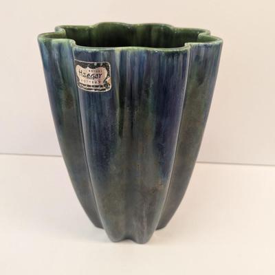 Royal Haeger Royal Hickman Ruffled Iridescent Purple Vase 9" Tall