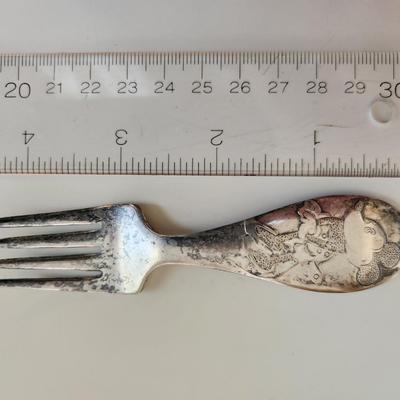 Vintage Winthrop Silverplate Disney Minnie Mouse Baby Fork