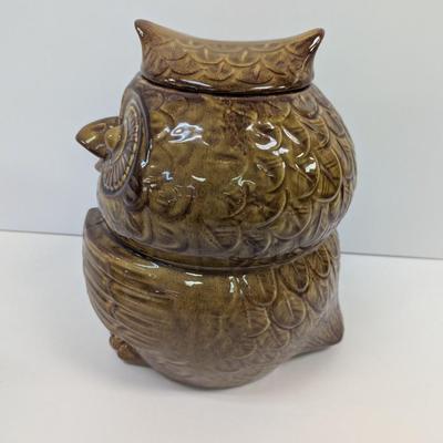 McCoy Brown Ceramic Woodsy Owl Cookie Jar