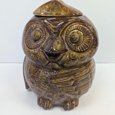 McCoy Brown Ceramic Woodsy Owl Cookie Jar