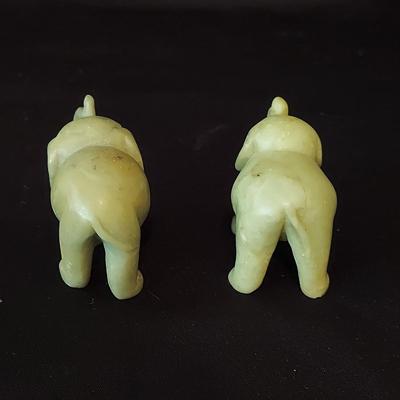 Carved Soapstone Monkey Pyramid and Elephants (B2-BBL)