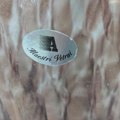 Maestri Vetrai Vintage Murano Italian Art Glass Vase 14" Tall