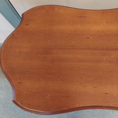 Edwardian Style Side Table and Rush Wood Chair (B1-BBL)