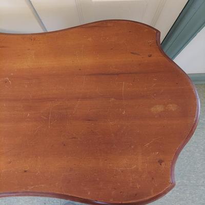 Edwardian Style Side Table and Rush Wood Chair (B1-BBL)