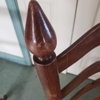 Edwardian Style Side Table and Rush Wood Chair (B1-BBL)