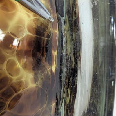 Hand Blown Glass Vase 9 1/2" Tall Indiana Glass Apothecary Jar Westmoreland Marigold Vase