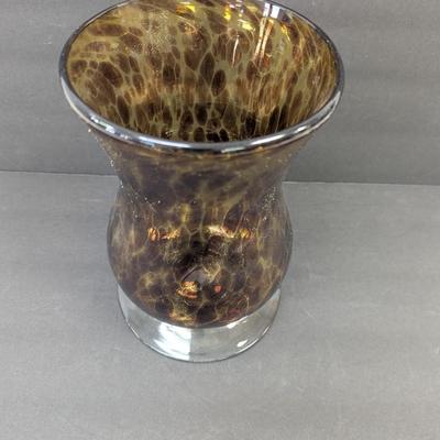 Hand Blown Glass Vase 9 1/2" Tall Indiana Glass Apothecary Jar Westmoreland Marigold Vase