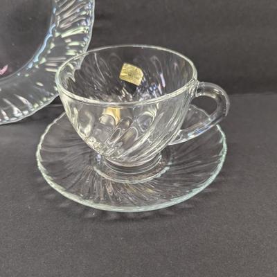 20 Pieces Of Arcoroc France Clear Glass Dishes #60