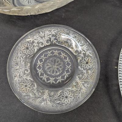 17 Pieces Of Tiara Indiana Glass & Anchor Hocking Dishes #61