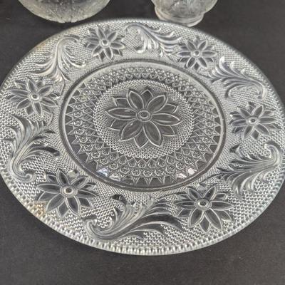 17 Pieces Of Tiara Indiana Glass & Anchor Hocking Dishes #61