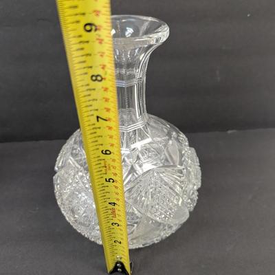 American Carafe Hand Cut Glass Wine/Liquor Decanter