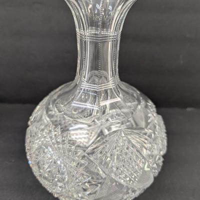 American Carafe Hand Cut Glass Wine/Liquor Decanter