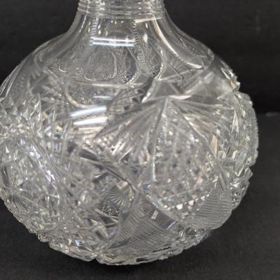 American Carafe Hand Cut Glass Wine/Liquor Decanter
