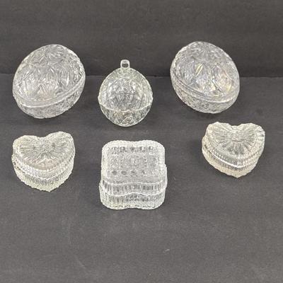 Assortment Of Glass Trinket Boxes