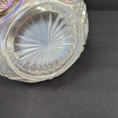 Fenton White Opalescent Rose Bowl