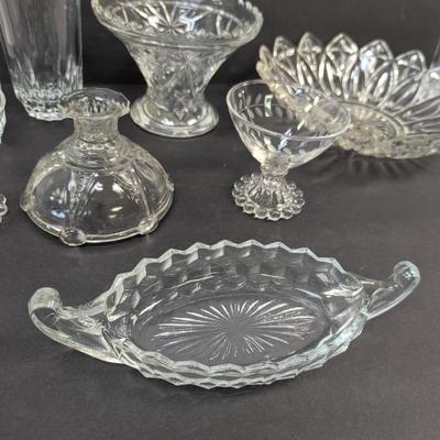 Assortment Of Clear Glass/Crystal Dishes #63