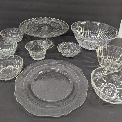 Assortment Of Clear Glass/Crystal Dishes #64