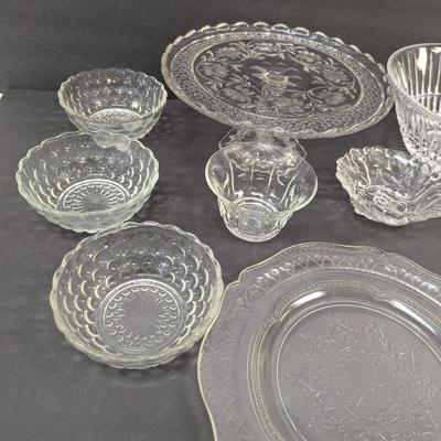 Assortment Of Clear Glass/Crystal Dishes #64
